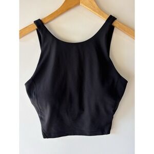 Lululemon Align High-Neck Tank Top Cropped Padded Black size 6 Yoga